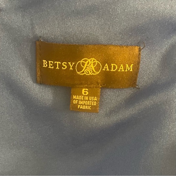 Betsy & Adam Cobalt Blue Cutout Crepe
Sheath Gown - Picture 7 of 8